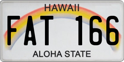 HI license plate FAT166