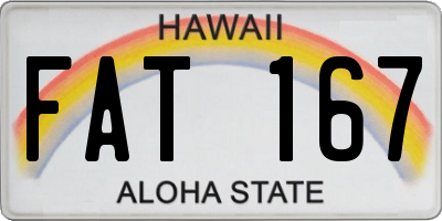 HI license plate FAT167
