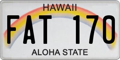 HI license plate FAT170