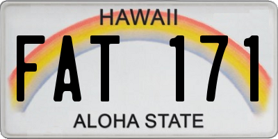HI license plate FAT171