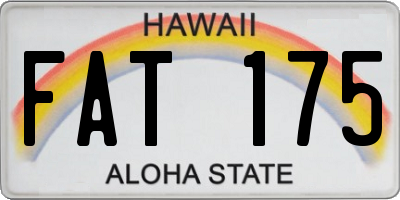 HI license plate FAT175