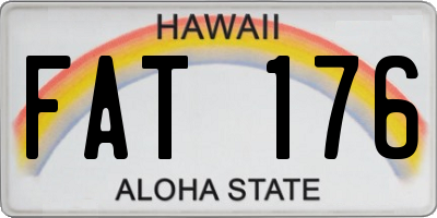 HI license plate FAT176
