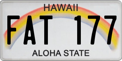 HI license plate FAT177