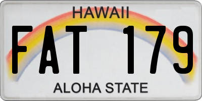 HI license plate FAT179