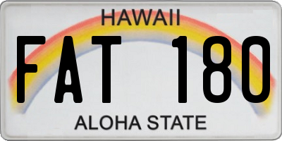 HI license plate FAT180