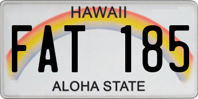 HI license plate FAT185