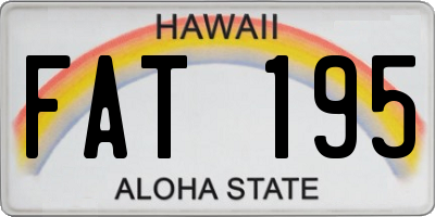 HI license plate FAT195