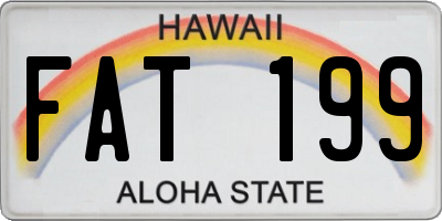 HI license plate FAT199