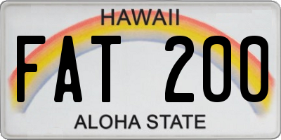 HI license plate FAT200