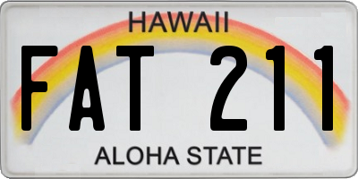 HI license plate FAT211