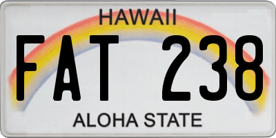 HI license plate FAT238