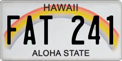 HI license plate FAT241