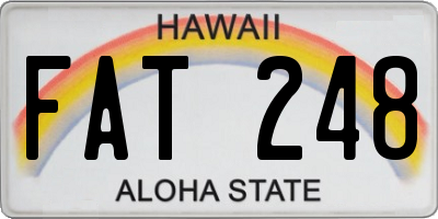 HI license plate FAT248