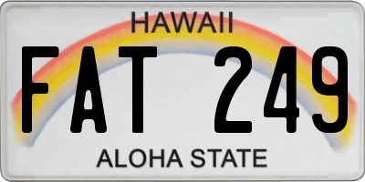 HI license plate FAT249