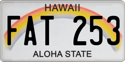 HI license plate FAT253