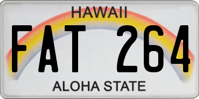 HI license plate FAT264