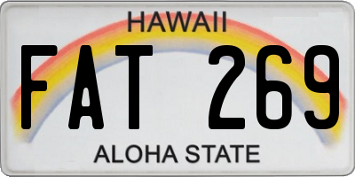 HI license plate FAT269