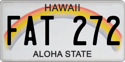 HI license plate FAT272