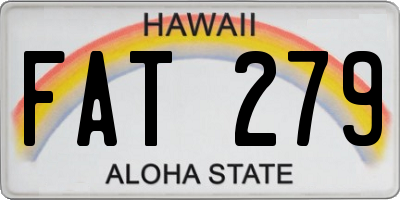 HI license plate FAT279