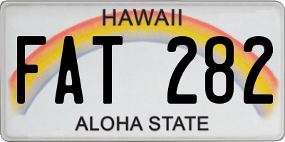 HI license plate FAT282