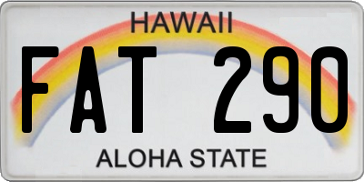 HI license plate FAT290