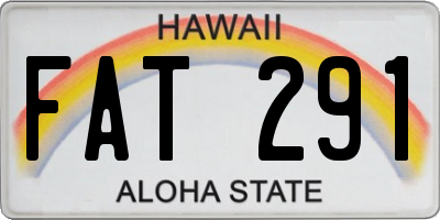 HI license plate FAT291