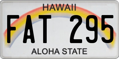 HI license plate FAT295