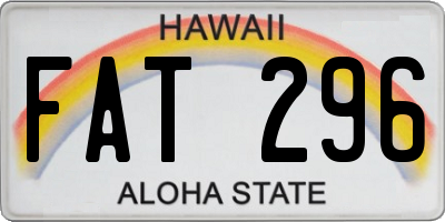 HI license plate FAT296