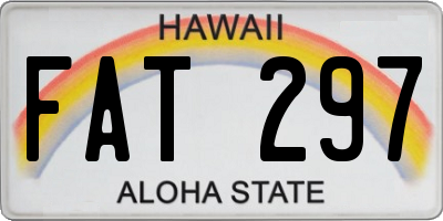 HI license plate FAT297