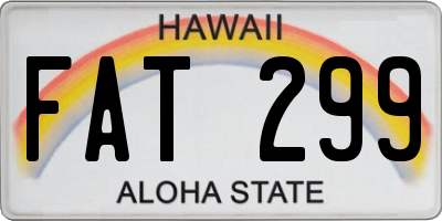 HI license plate FAT299