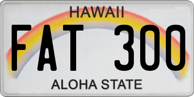 HI license plate FAT300
