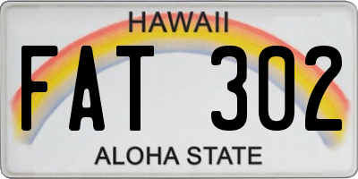 HI license plate FAT302