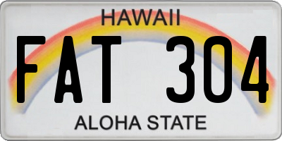 HI license plate FAT304