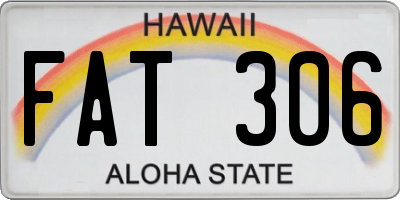 HI license plate FAT306