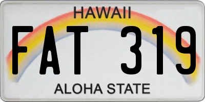 HI license plate FAT319