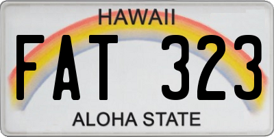 HI license plate FAT323