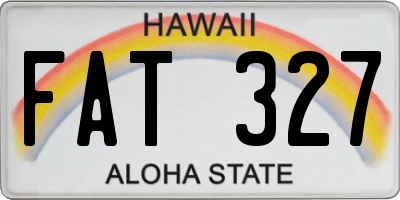 HI license plate FAT327