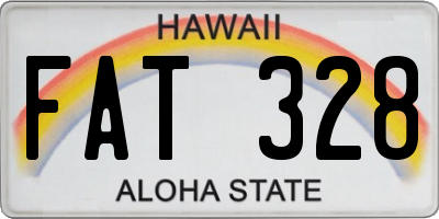 HI license plate FAT328