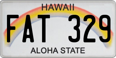 HI license plate FAT329