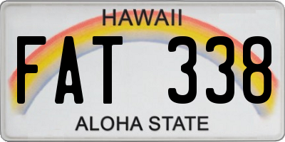 HI license plate FAT338