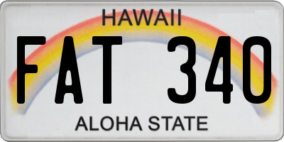 HI license plate FAT340
