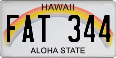 HI license plate FAT344
