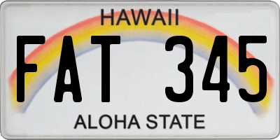 HI license plate FAT345