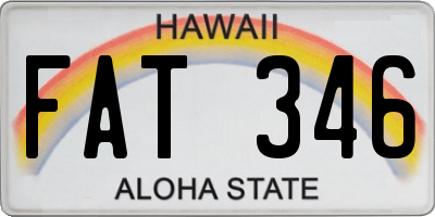 HI license plate FAT346