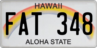 HI license plate FAT348