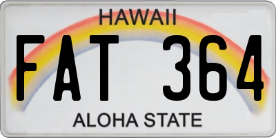 HI license plate FAT364