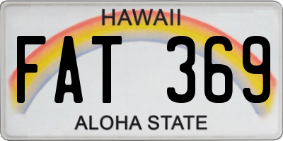 HI license plate FAT369