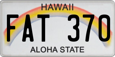 HI license plate FAT370