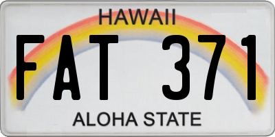 HI license plate FAT371