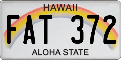 HI license plate FAT372
